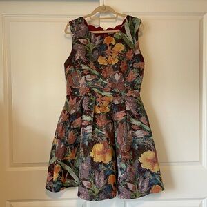 Floral Upholstery Lined w/Pockets Dress NWOT